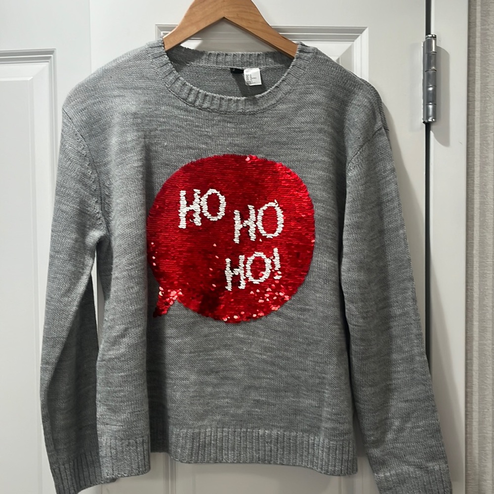 Fun Christmas Sweater with Reversible Sequins